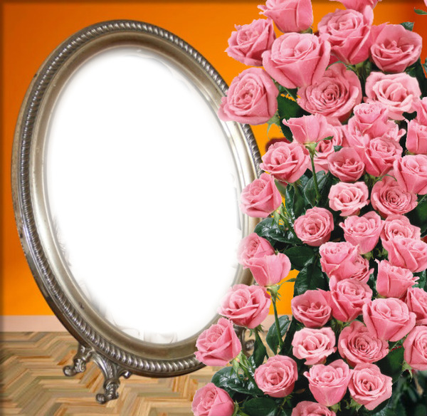 Cadre de roses rose Fotomontage