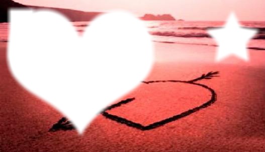 l'amour ce rencontre une fois sur une plage Фотомонтаж