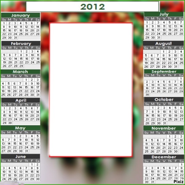 maya1953 calendrier 2012 Montaje fotografico