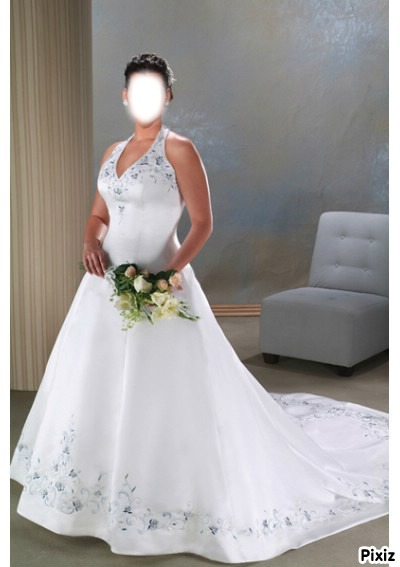 robe de mariage Photo frame effect