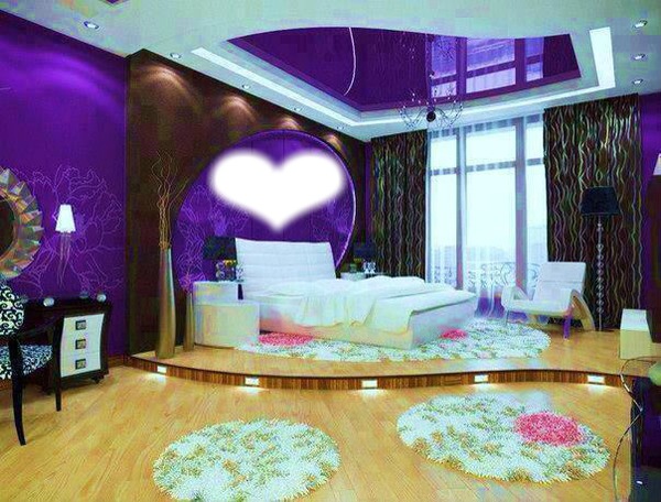 chambre violette Фотомонтажа