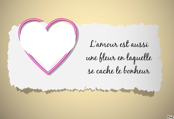 l'amour Photo frame effect