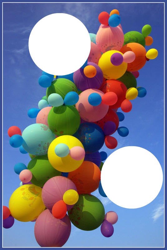 ballons de couleurs Fotomontaż