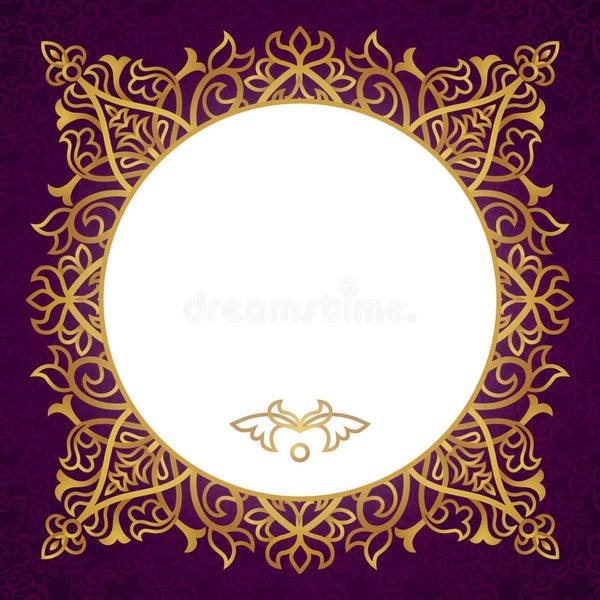 purple gold frame Fotomontaż