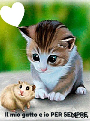 Gatto e the mouse Fotomontaggio