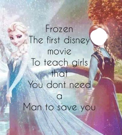 Elsa Frozen Frase Photomontage
