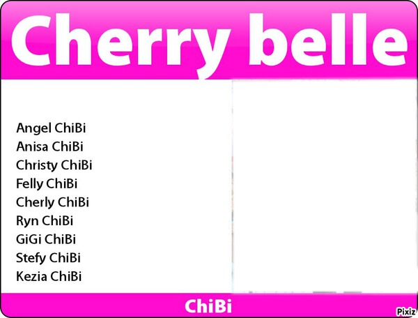 Cherry belle chibi Photo frame effect