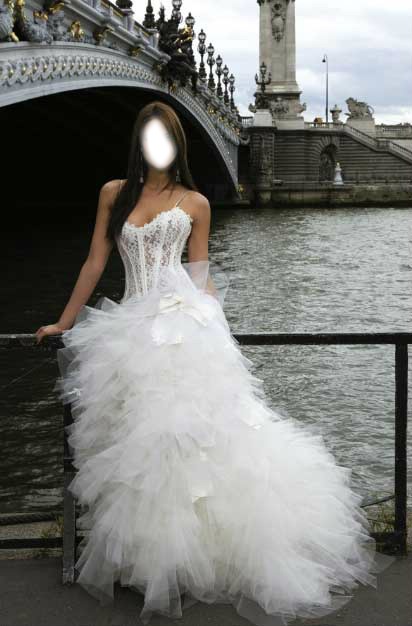 essai robe de mariée Photo frame effect