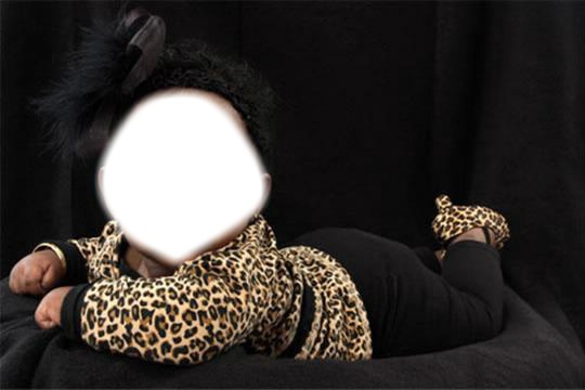 bebe negro Fotomontage