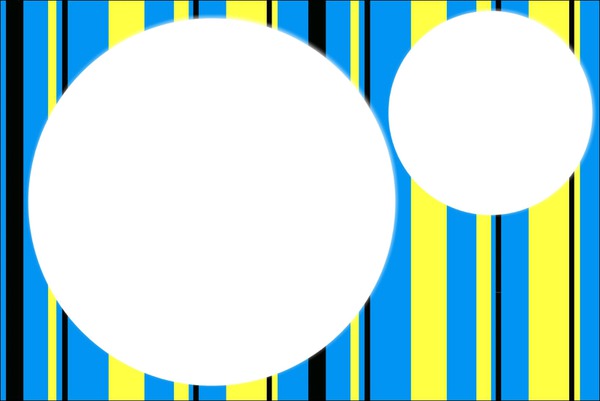 Moldura-Circulo verde,azul e preto. Fotomontaggio