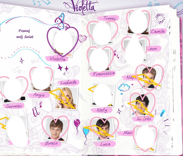 i Love Violetta 1,2,3 フォトモンタージュ