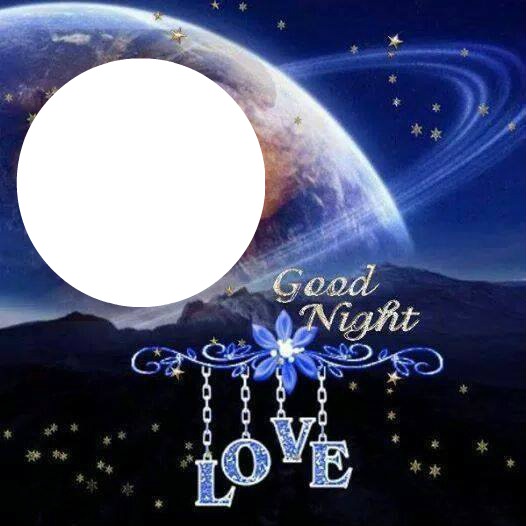 Good Night love Photo frame effect