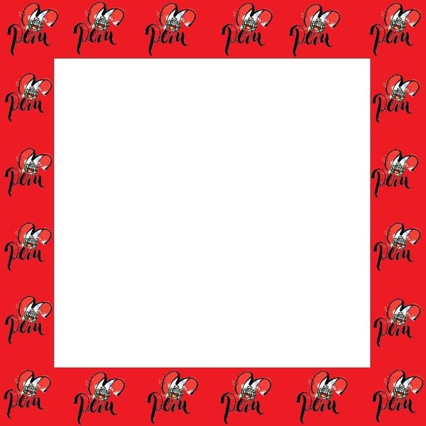cuadrado rojo con letras y corazón Perú Photo frame effect