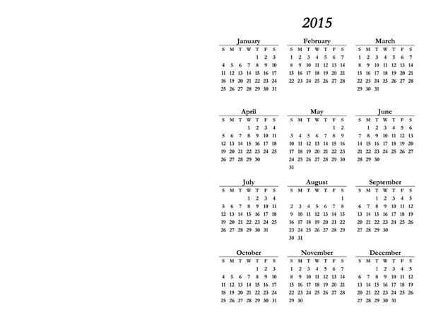 calendar 2015 Fotomontasje