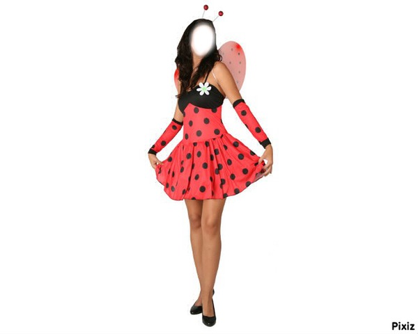 femme coccinelle Photo frame effect