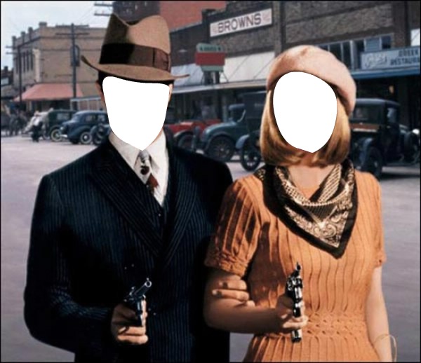 Bonnie & Clyde Fotomontasje