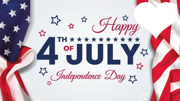 Happy 4th of July Photo frame effect