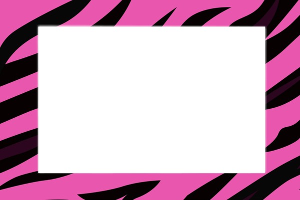 Quadro-Zebra rosa e preto. Fotomontage