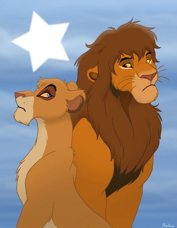 Lion king Vitani and Kopa Fotomontāža