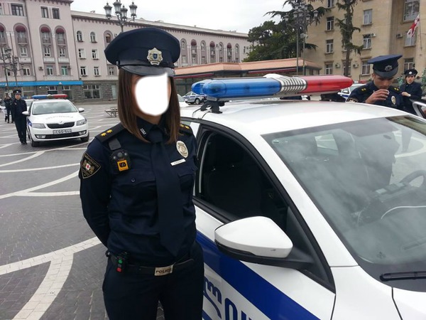 police Fotomontāža