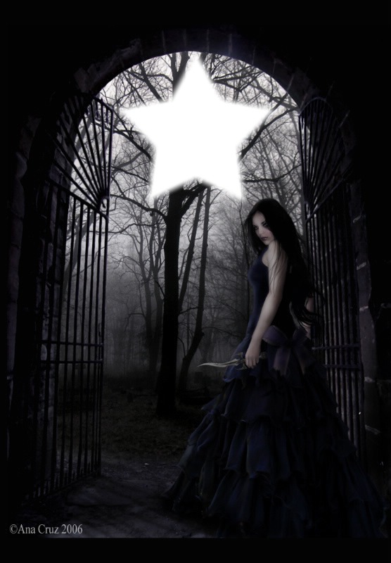 ange noir Photomontage