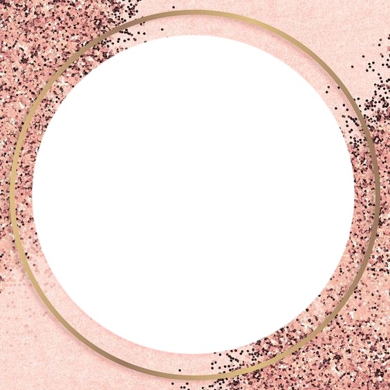 marco circular palo rosa y escarcha. Fotomontagem