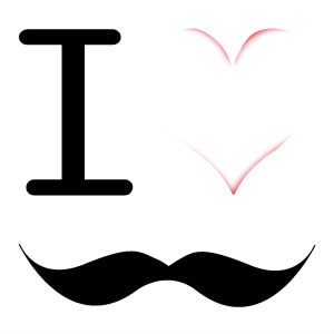 I love moustache canvas Fotomontaža