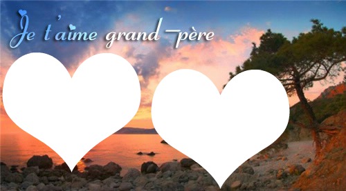 je t'aime pépé Photo frame effect | Pixiz