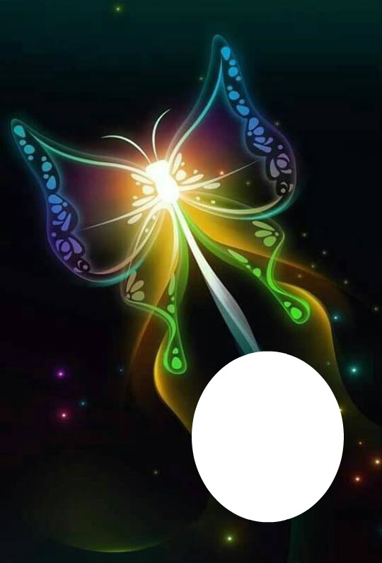GLOW BUTTERFLY Montage photo
