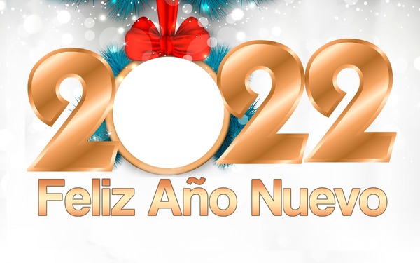 Feliz Año Nuevo 2022, 1 foto Photo frame effect
