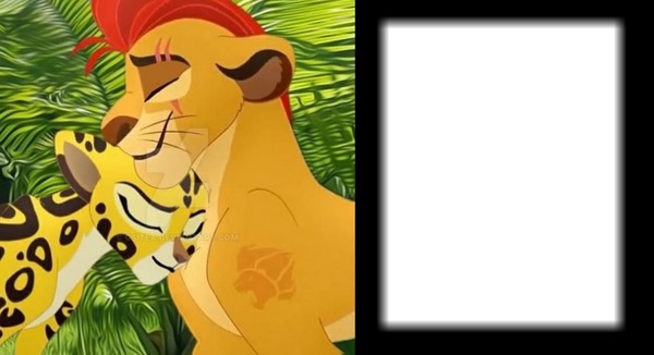 lion guard Fuli and Kion Photo frame effect