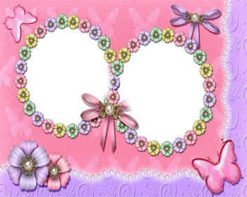 Luv_Butterflies and ribbons Photo frame effect