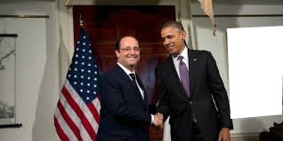 François Hollande et Barack Obama フォトモンタージュ