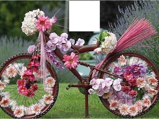 Vélo fleuri Φωτομοντάζ