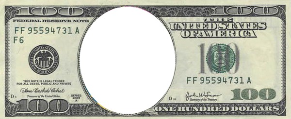 billete dolar falso echo por ludmii Fotomontage