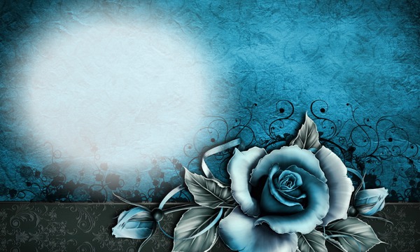 Голубая Роза Фотомонтаж