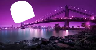 mor ışıklar köprü Fotomontasje
