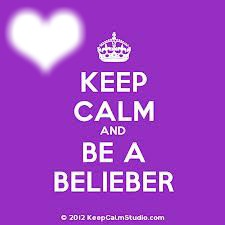 keep calm and be a belieber Valokuvamontaasi