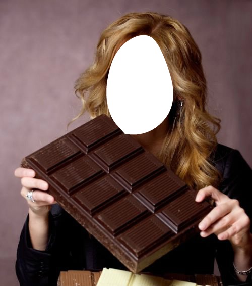 femme chocolat Montaje fotografico