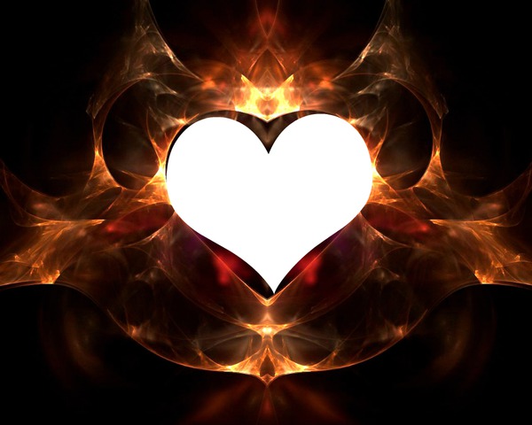 coração de fogo Fotomontage