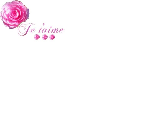 je t'aime  fleur rose Photomontage