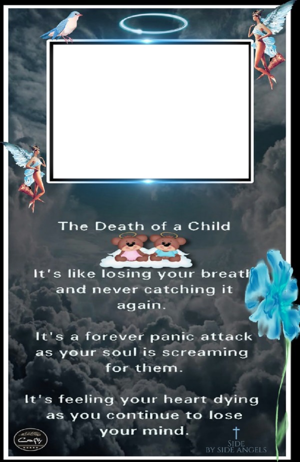 child loss Photo frame effect