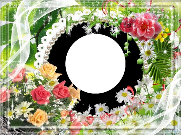 cadre fleuri Fotomontage