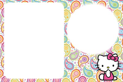 Moldura-Hello Kitty. Fotomontagem