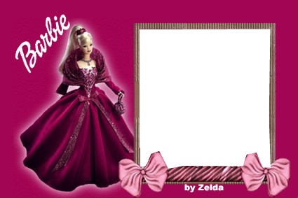 Carte invitation Barbie Fotomontage