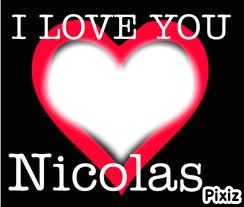i love you nicolas Photo frame effect