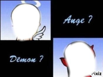 ange ou demon Photomontage