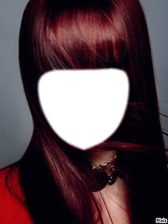 coiffure rouge Фотомонтаж