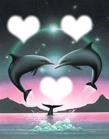 dauphins bleu Fotomontasje
