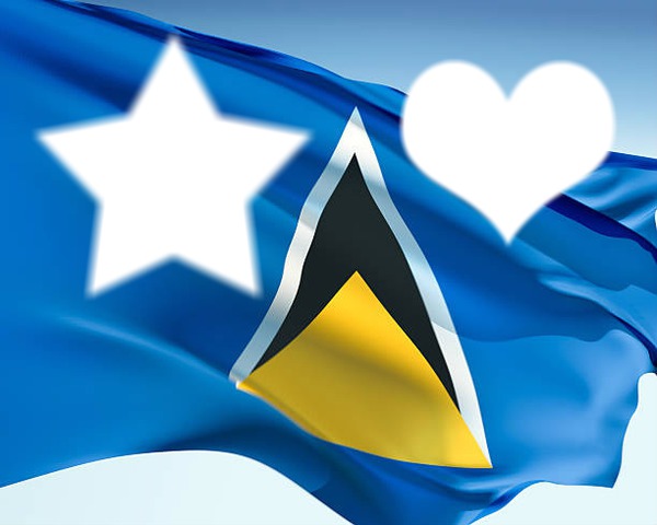 Saint Lucia flag フォトモンタージュ